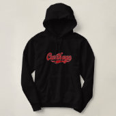 Pull À Capuche Carthage College Classic Script Athlétique Throwba (Design devant)