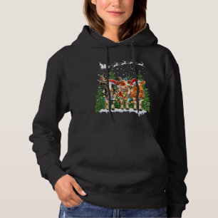 Pull À Capuche Casquette de rennes de vache Père Noël lumières de