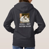 Pull À Capuche Cat Lover Dark Grey Custom White Text Pet Photo (Dos)