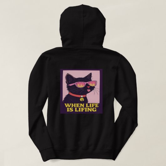 Pull À Capuche Cat Vibes Women Hoodie (Design dos)