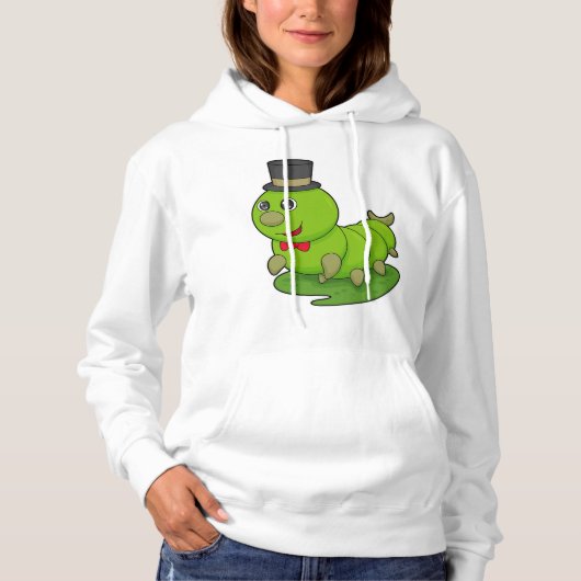 Pull À Capuche Caterpillar en Gentleman avec Cylindre (Devant)