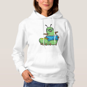 Pull À Capuche Caterpillar Nerd avec livre et lunettes