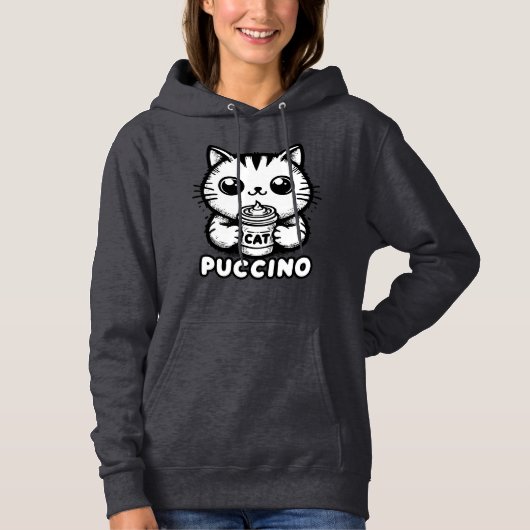 Pull À Capuche Catpuccino 1 (Devant)