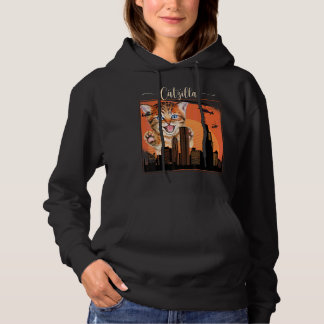 Pull À Capuche Catzilla vintage Cute Kitten Toujours Faim Chat 2