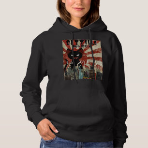 Pull À Capuche Catzilla Vintage Funny Cute Chat Art Japonais Suns