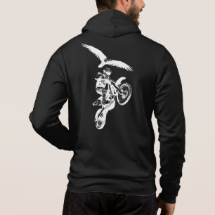 Pull À Capuche Cavalier de Motocross et Aigle