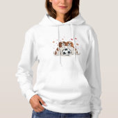 Pull À Capuche Cavalier Spaniels with soccer ball for Valentine's (Devant)