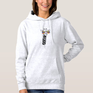 Pull À Capuche Ce design graphique amusant présente girafe avec c