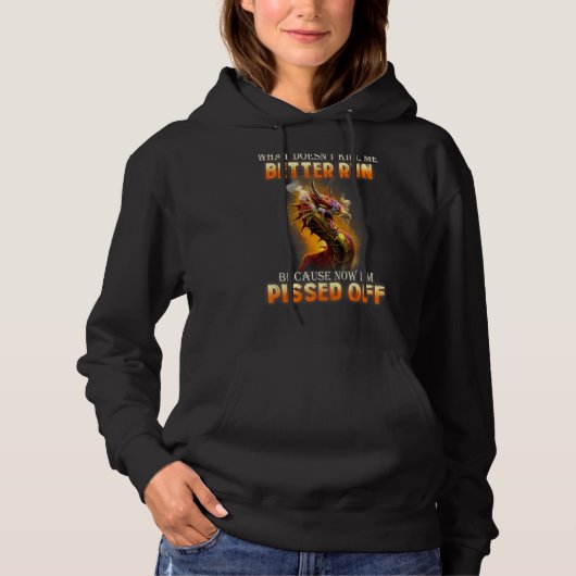 Pull À Capuche Ce qui ne tue pas vaut mieux courir parce que main (Devant)