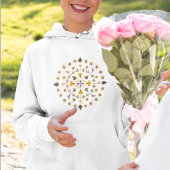 Pull À Capuche Cercle Botanique Fleur Pressée D'après l'Original
