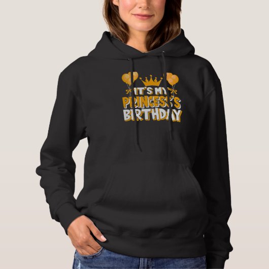 Pull À Capuche C'est ma princesse Anniversaire Fête Match de fami (Devant)