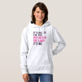 Pull À Capuche C'est moi, salut, je suis la dame aux chats sans e (Devant entier)