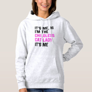 Pull À Capuche C'est moi, salut, je suis la dame aux chats sans e