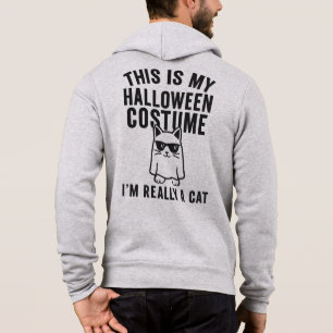 Pull À Capuche C'est Mon Costume D'Halloween Je Suis Un Chat