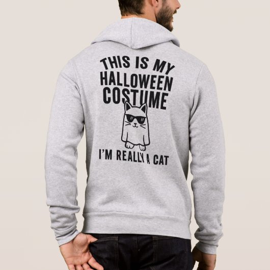 Pull À Capuche C'est Mon Costume D'Halloween Je Suis Un Chat (Dos)