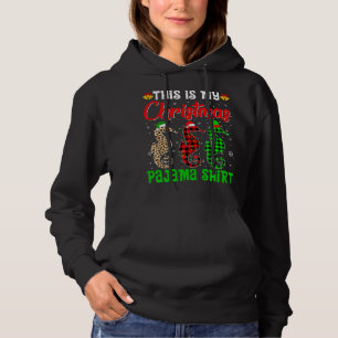 Pull À Capuche C'Est Mon Pyjama De Noël Cheval De Mer Père Noël H