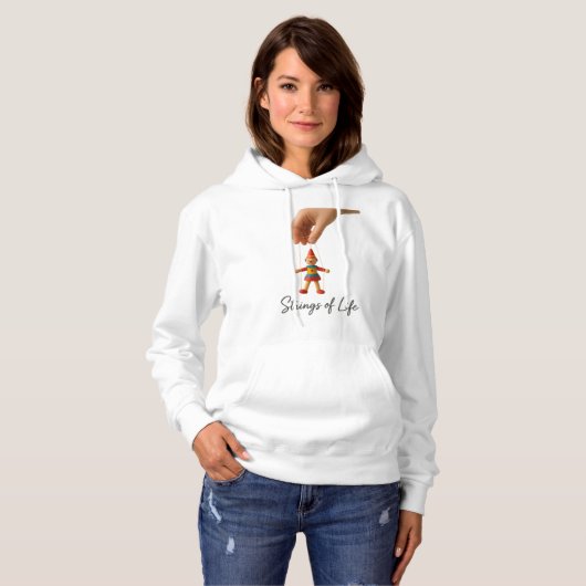 Pull À Capuche Chaînes de vie | Autocollant de cirque de marionne (Devant entier)
