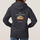 Pull À Capuche Champignons amusants Retro Personnalisable Réunion (Dos)