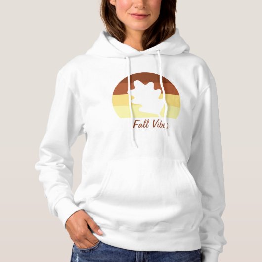 Pull À Capuche Chandail de la vibes automnale (Devant)