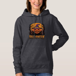 Pull À Capuche Chapeau de sorcière de citrouille Halloween vintag