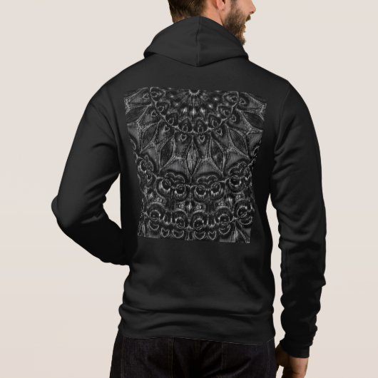 Pull À Capuche Charcoal Mandala Hoodie (Dos)