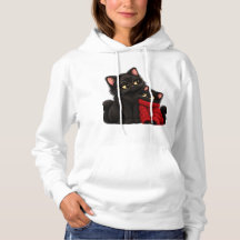 Charmant Sweatshirt Chat Noir - Cozy Black Cat ave