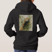Pull À Capuche Charme Rustique du Panda Rouge (Dos)