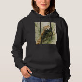Pull À Capuche Charme Rustique du Panda Rouge (Devant)