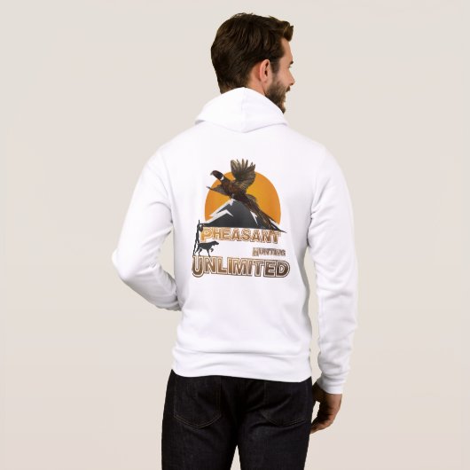 Pull À Capuche Chasse de faisan illimitée (Dos entier)