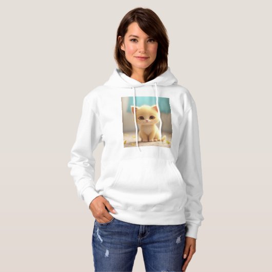 Pull À Capuche chat (Devant entier)
