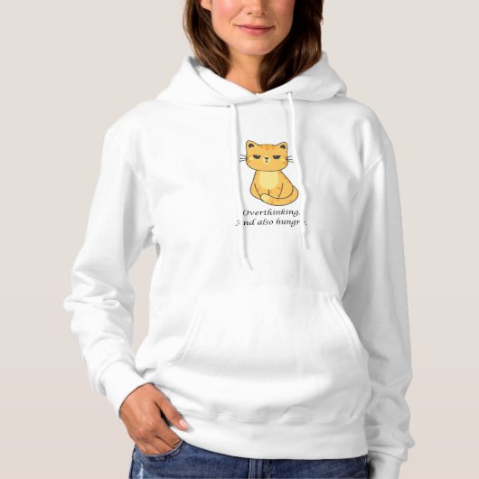 Pull À Capuche Chat affamé (Devant)