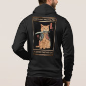 Pull À Capuche Chat Amusant Samurai Tout Vous Tuera (Dos)
