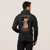 Pull À Capuche Chat Amusant Samurai Tout Vous Tuera (Dos entier)