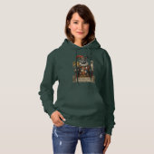 Pull À Capuche Chat Arlequin Bleu Russe (Devant entier)