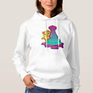 Pull À Capuche Chat aux échecs avec pièce d'échecs Roche