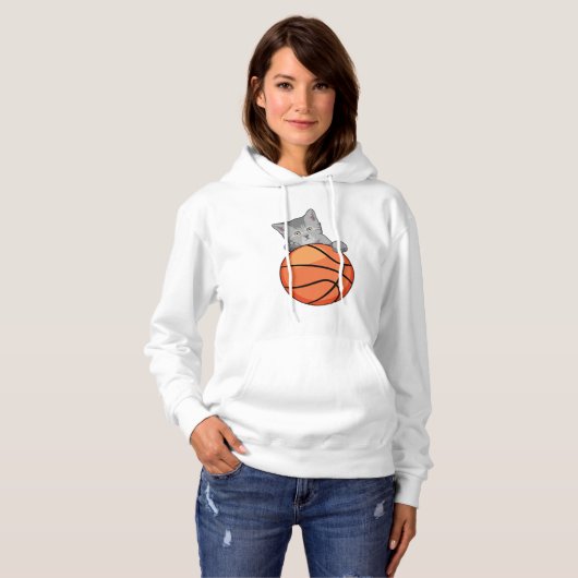 Pull À Capuche Chat avec basket (Devant entier)