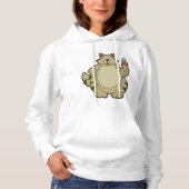 Pull À Capuche Chat avec crème glacée gaufre (Devant)