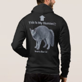 Pull À Capuche Chat Bleu Russe – C'est Mon Humain (Dos)