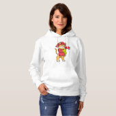 Pull À Capuche Chat comme pompier avec Ax (Devant entier)