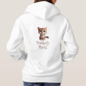 Pull À Capuche Chat Cute Parfaitement Joué (Dos)