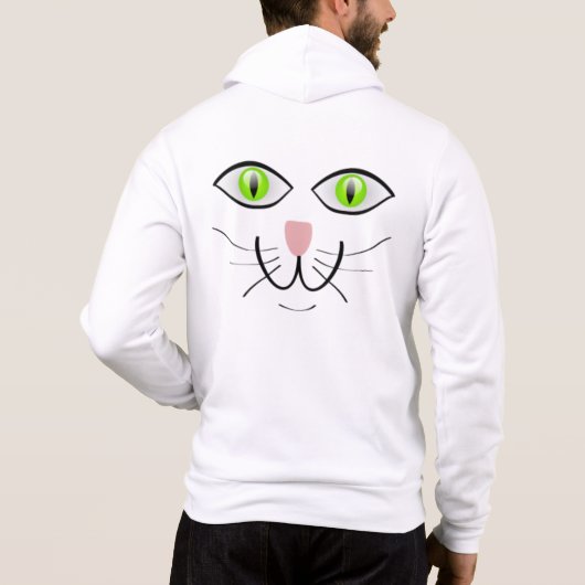 Pull À Capuche Chat Dessin Visage Drôle-29034 (Dos)