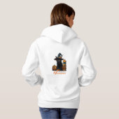 Pull À Capuche Chat d'Halloween (Dos entier)
