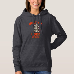 Pull À Capuche Chat Drôle Tiens Je Vois Un Chat Design De T-Shirt