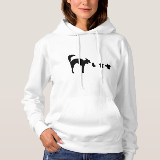 Pull À Capuche Chat Halloween chemise, cadeau pour halloween (Devant)