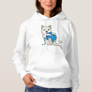 Pull À Capuche Chat Jouer de la laine