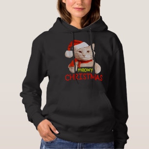 Pull À Capuche Chat Kitty Xmas de Noël drôle
