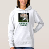 Pull À Capuche Chat Maine Coon sur sweat-shirt en cendres avec te (Devant)