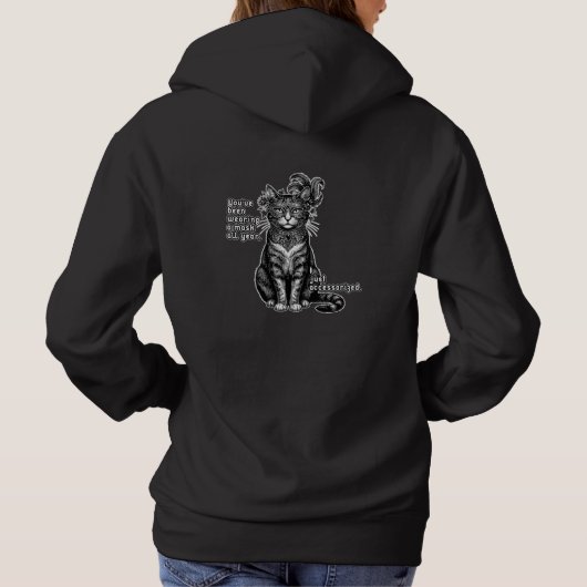 Pull À Capuche Chat Masqué (Dos)