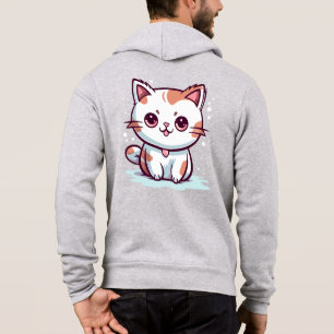 Pull À Capuche Chat Mignon de Style Kawaii Clipart