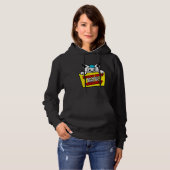 Pull À Capuche Chat mignon superbe carton jaune - Maman de chat s (Devant entier)